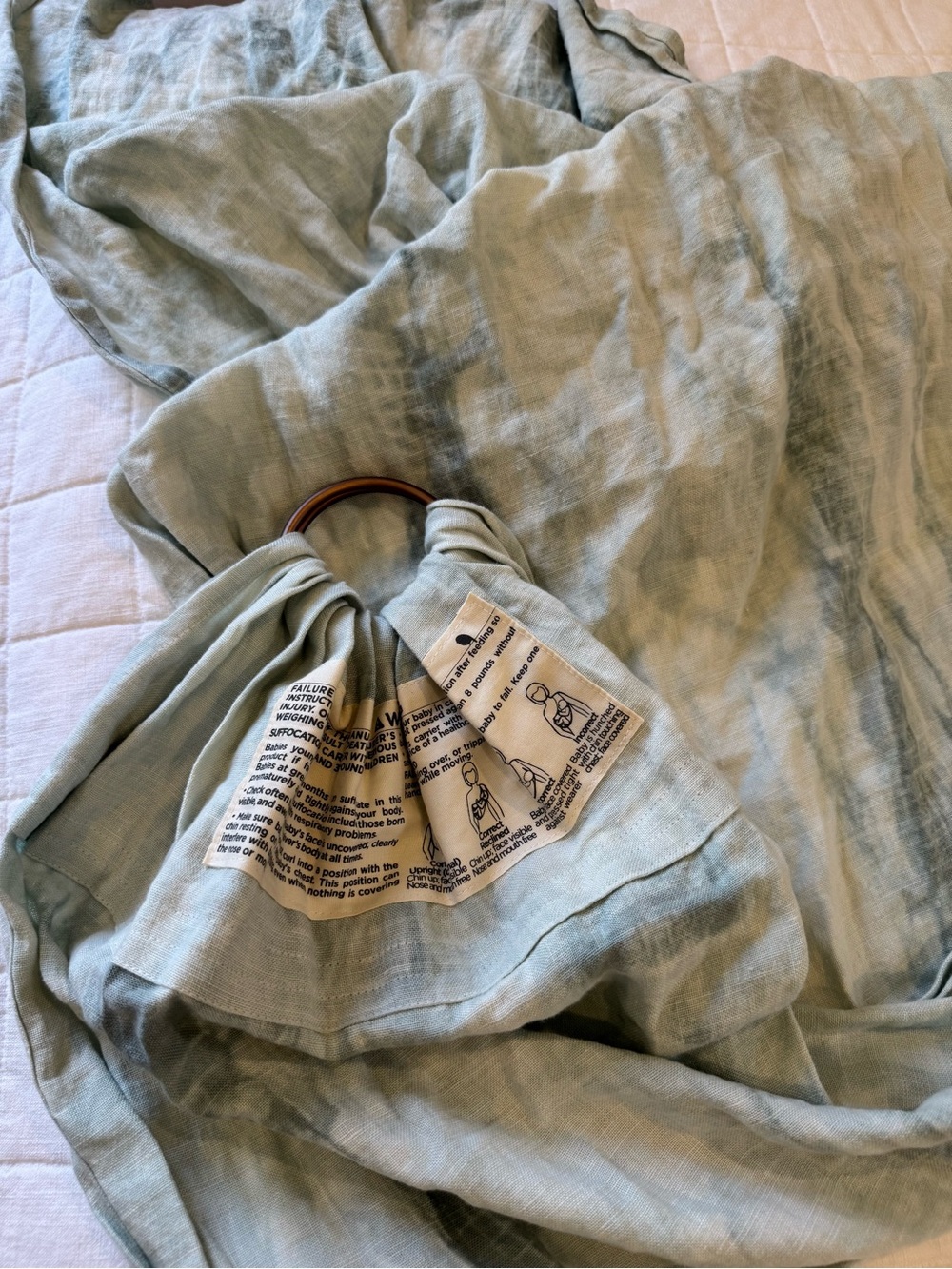 WildBird Linen Seafoam Tie-Dye Ring Sling - Picture 5 of 9